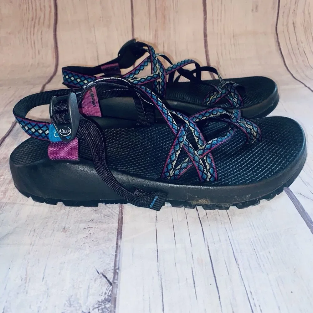 Chaco ZX/2 Sandals Mens 11 Made USA Vibram Double Strap Toe Loop Hiking